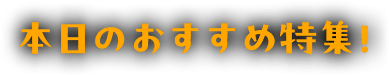 本日のおすすめ特集!